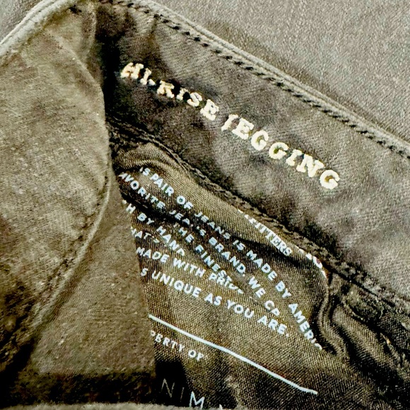 AMERICAN EAGLE OUTFITTERS BLACK HI-RISE JEGGING JEANS - Picture 10 of 10